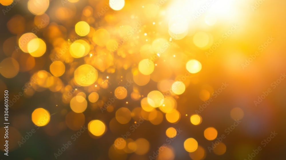 Obraz premium golden bokeh lights background