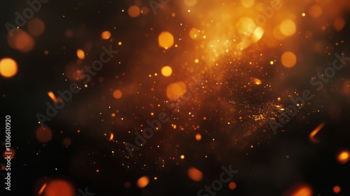 orange sparkles abstract background
