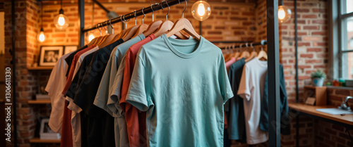 Wallpaper Mural Urban style t-shirt displayed in cozy shop interior, fashion concept Torontodigital.ca