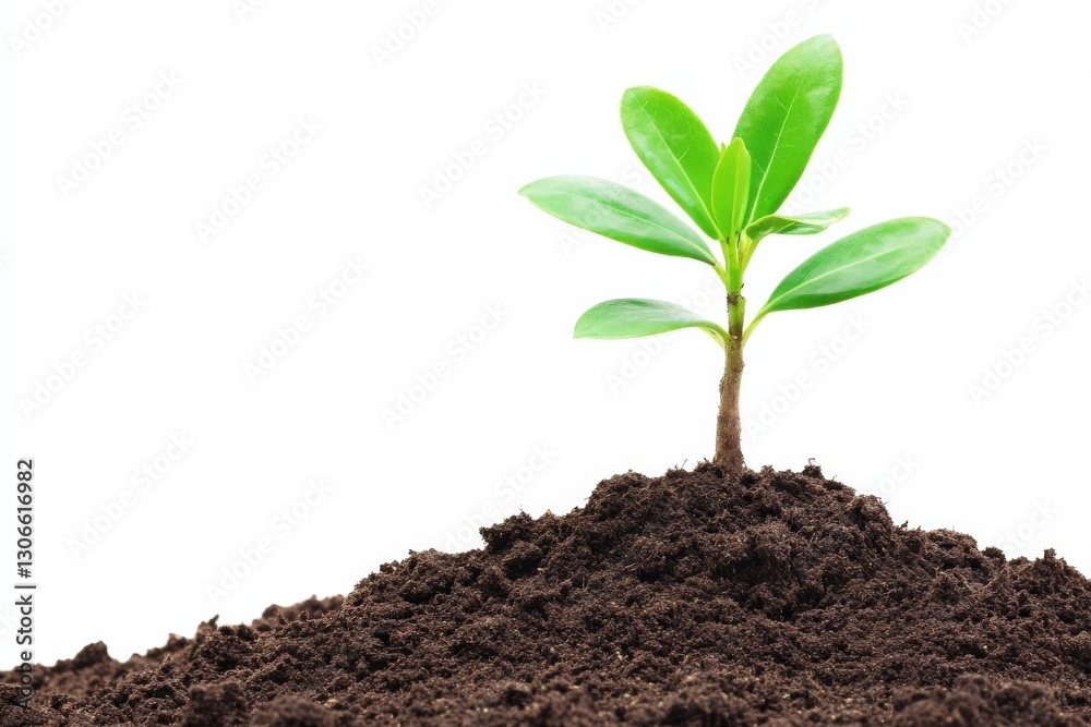 Young Sprout Emerging from Soil. Young Sprout Emerging from Soil.