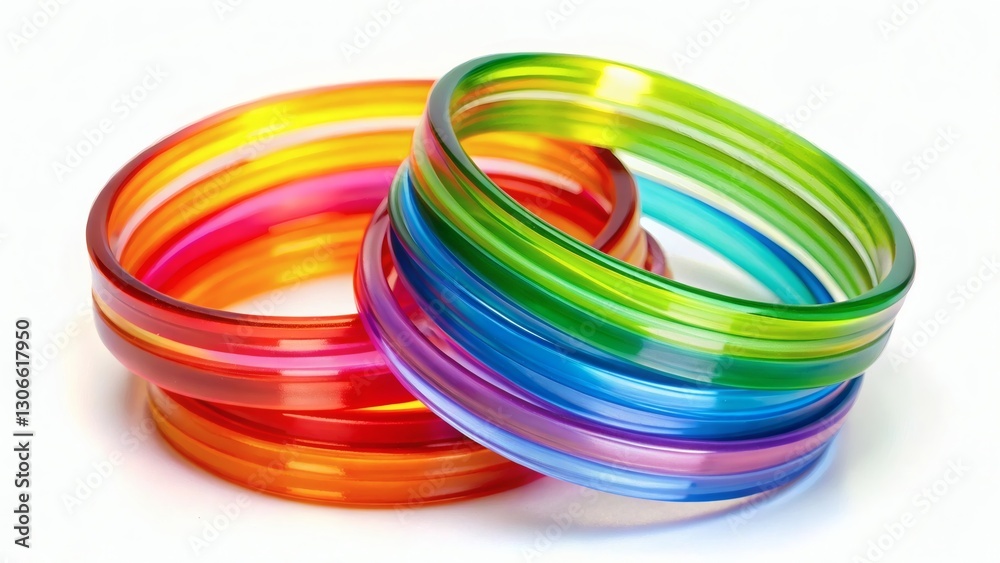 Stack of Colorful Bangle Bracelets Stack of Colorful Bangle Bracelets