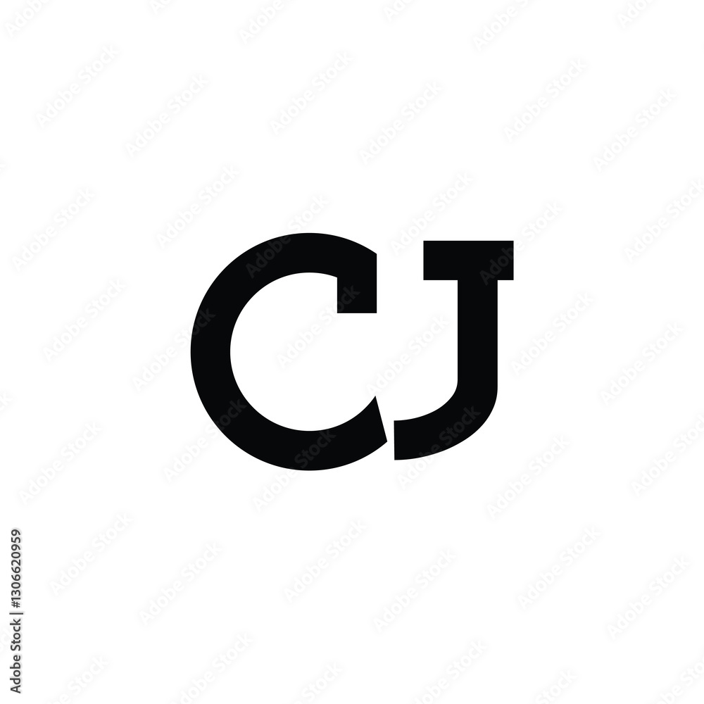 CJ monogram logo design letter text name symbol monochrome logotype alphabet character simple logo CJ monogram logo design letter text name symbol monochrome logotype alphabet character simple logo