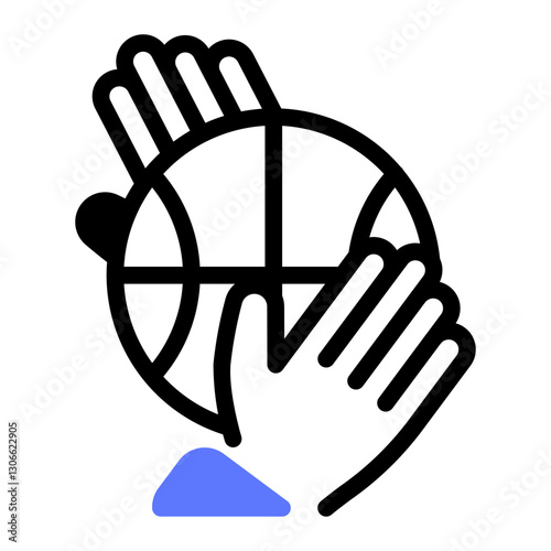 This Basketball Steal icon is suitable for Basketball, Sport Event, etc