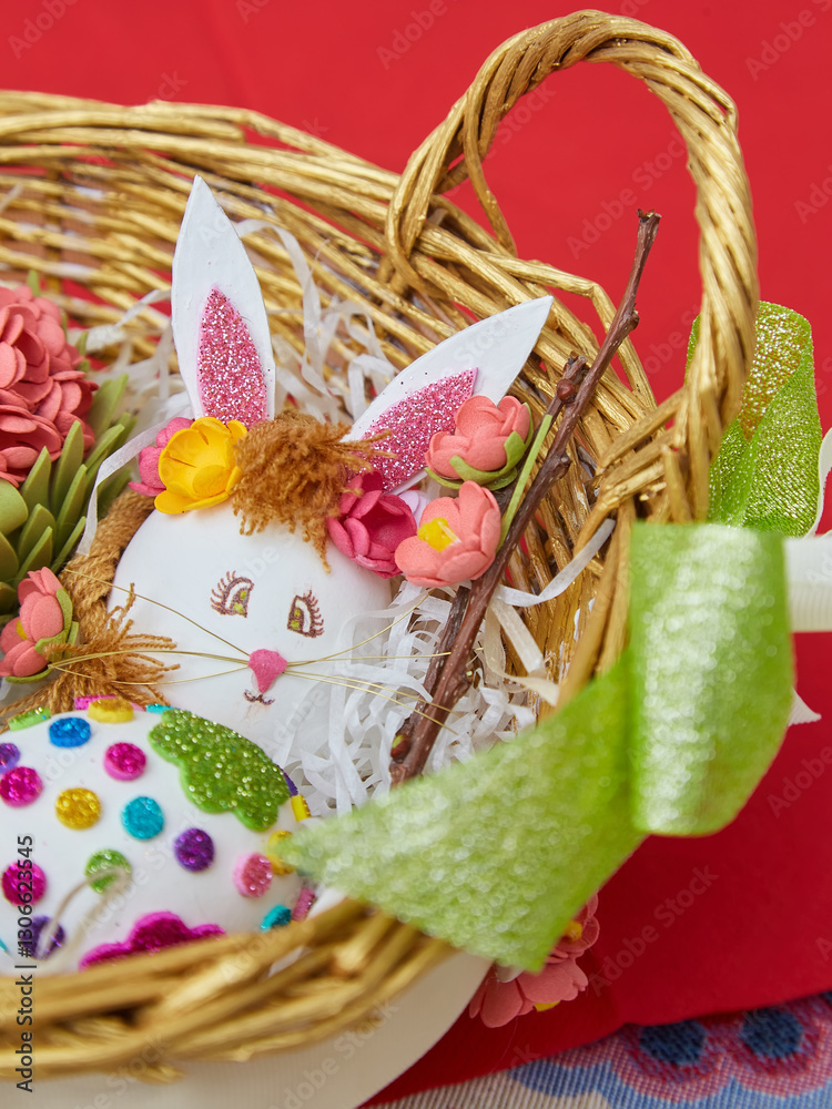 custom made wallpaper toronto digitalDecorated Easter Eggs in Wicker Basket