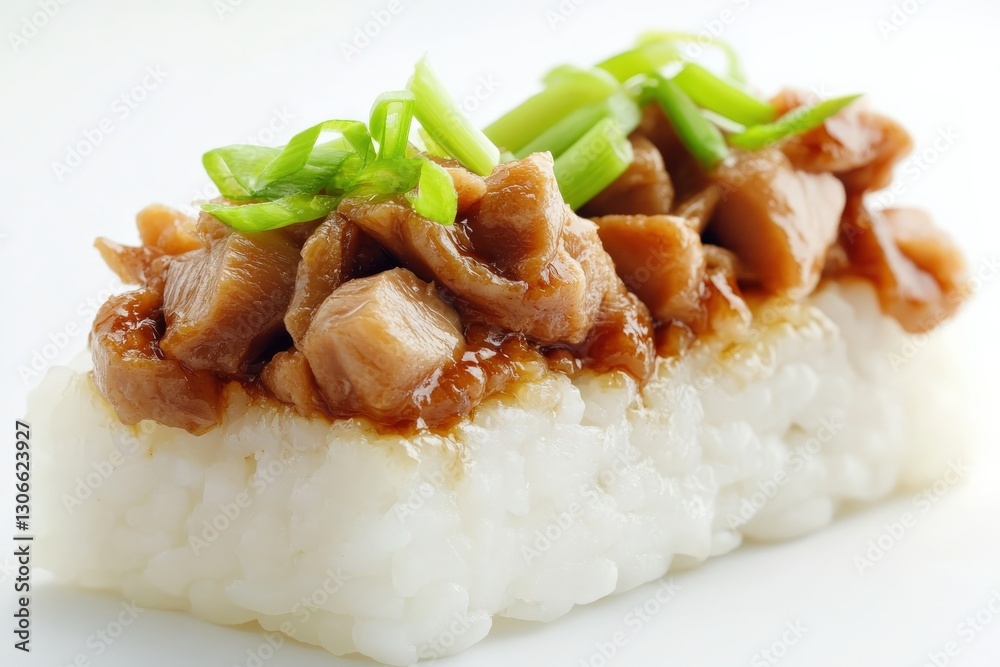 Teriyaki Chicken Sushi Close-Up. Teriyaki Chicken Sushi Close-Up.