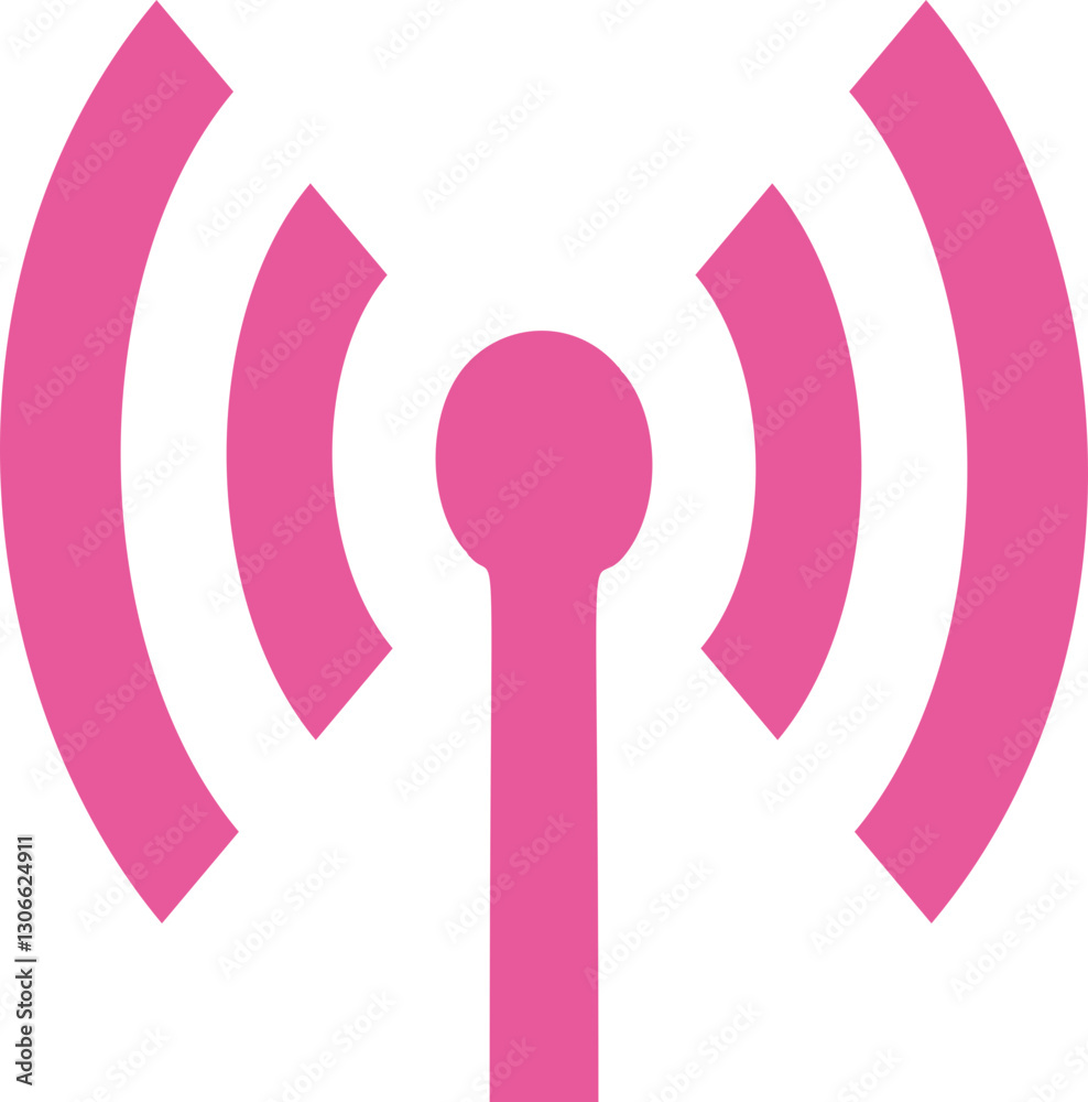 Radio broadcasting tower symbol Radio broadcasting tower symbol