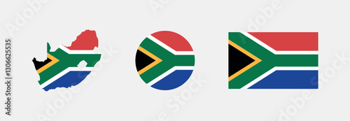 Vector South Africa National Flag icon collection. Flag set of South Africa various styles. Free Download Vector South Africa National Flag icon collection. Flag set of South Africa various styles. - GFXLoad
