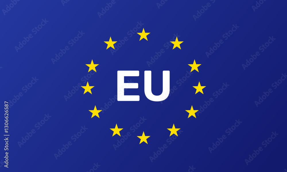 european logo flag union eu letters middle design vector european logo flag union eu letters middle design vector