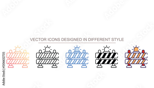 Barrier icon design with white background stock illustration