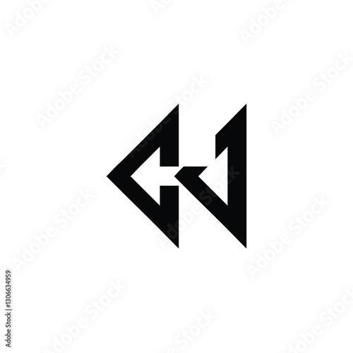 Free Download CJ monogram logo design letter text name symbol monochrome logotype alphabet character simple logo - GFXLoad