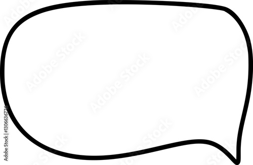 Blank speech bubble vector ideal for creating dialogue, questions, or exclamations in comics, social media, or educational materials for comics