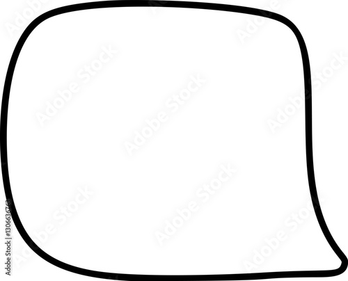 Blank speech bubble vector ideal for creating dialogue, questions, or exclamations in comics, social media, or educational materials