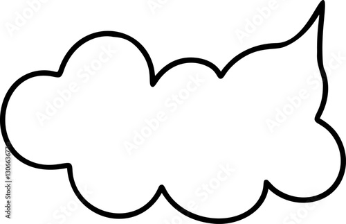 Speech blank cloud bubble vector ideal for creating dialogue, questions, or exclamations in comics, social media, or educational materials