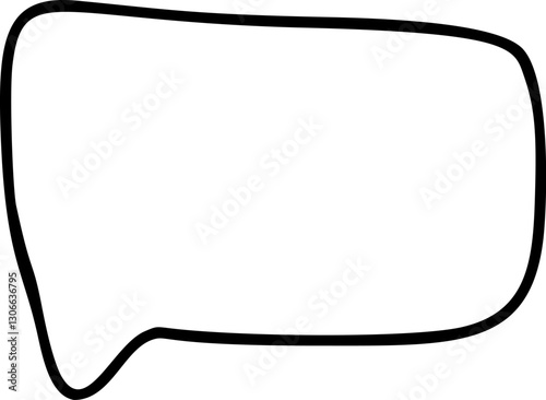 Blank speech bubble vector ideal for creating dialogue, questions, or exclamations in comics, social media, or educational materials for comics