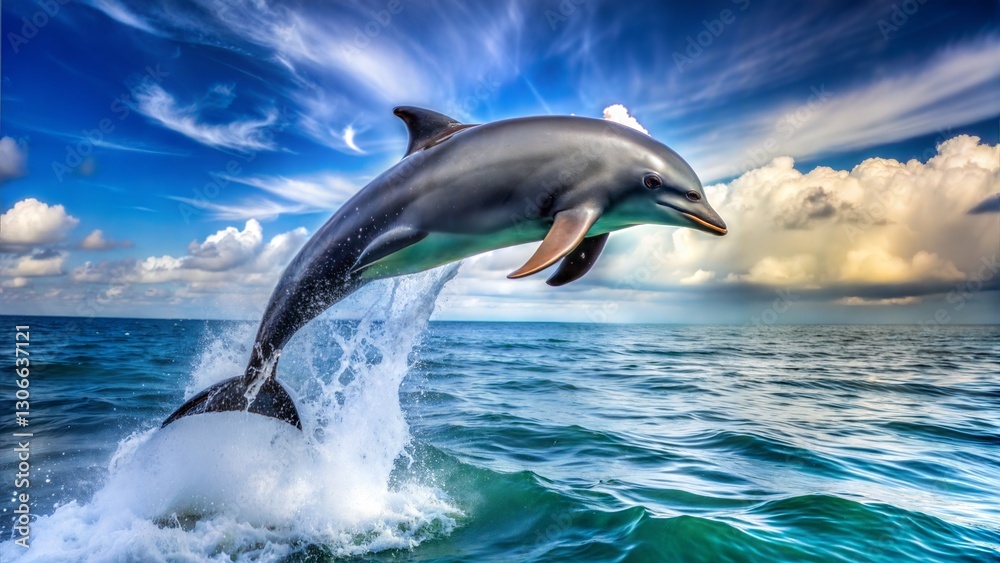 Graceful Dolphin Swim. Graceful Dolphin Swim.