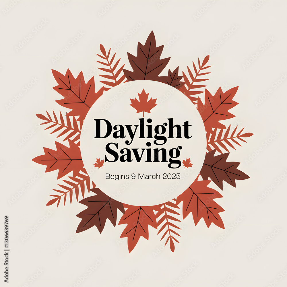 Obraz premium Canada Dayligh Saving 2025