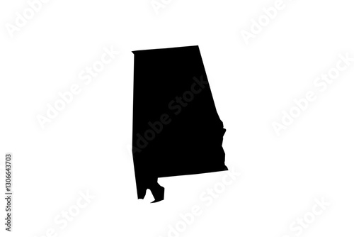 Map of Alabama state, US