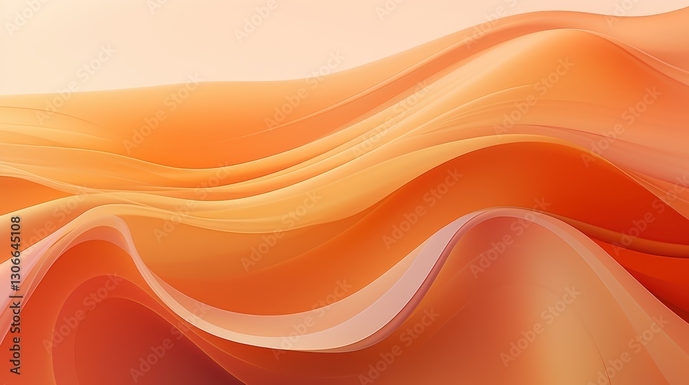 Abstract Illustration of Flowing Waves in Warm Orange and Peach Tones with Soft Gradients and Fluid Motions Capturing a Serene Atmosphere Transparent golden multilayer cloth background Abstract Illustration of Flowing Waves in Warm Orange and Peach Tones with Soft Gradients and Fluid Motions Capturing a Serene Atmosphere Transparent golden multilayer cloth background