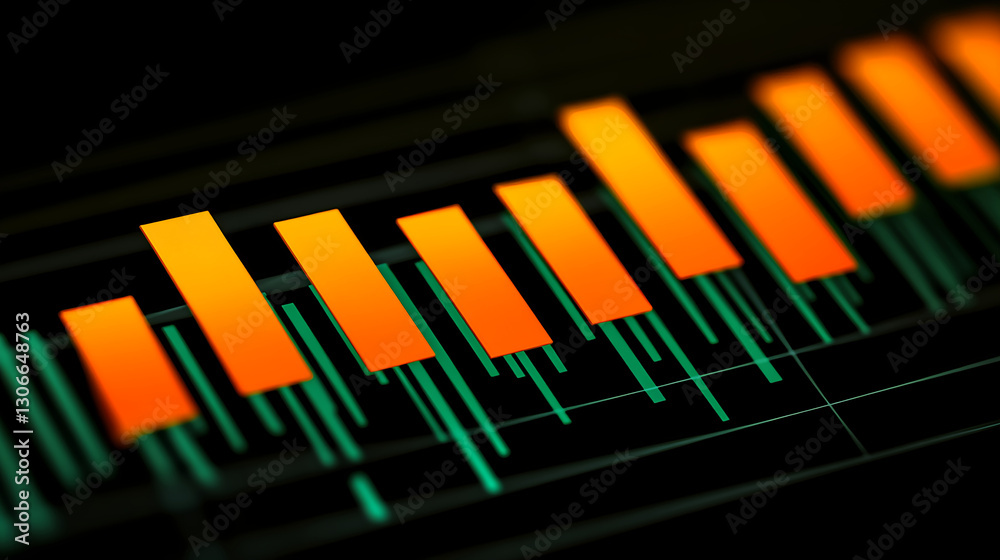 Fototapeta premium Analyzing financial data trends business sector data visualization digital environment close-up view market insights