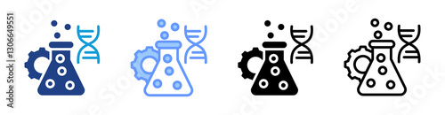 Bioengineering icon set multiple style collection