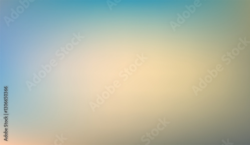 Subtle harmony of gradient hues, where cool blues gently blend into warm tans, creating a serene and visually captivating soft abstract background illustration
