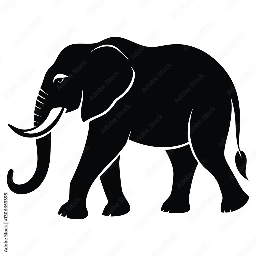 Stylized Elephant Clipart - High-Quality Vector Art Stylized Elephant Clipart - High-Quality Vector Art