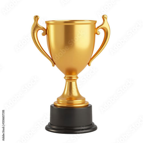 Wallpaper Mural Golden Trophy with Ornate Handles on Black Base Torontodigital.ca