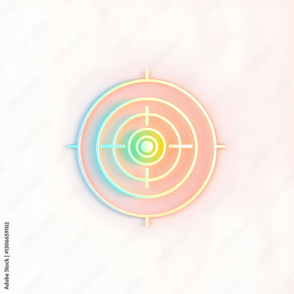 Shooting range holographic 3D icon. neon symbol vector illustration isolated on white background. Generative AI Shooting range holographic 3D icon. neon symbol vector illustration isolated on white background. Generative AI