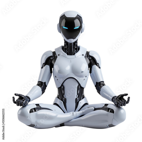 Humanoid Robot Meditating in Lotus Position