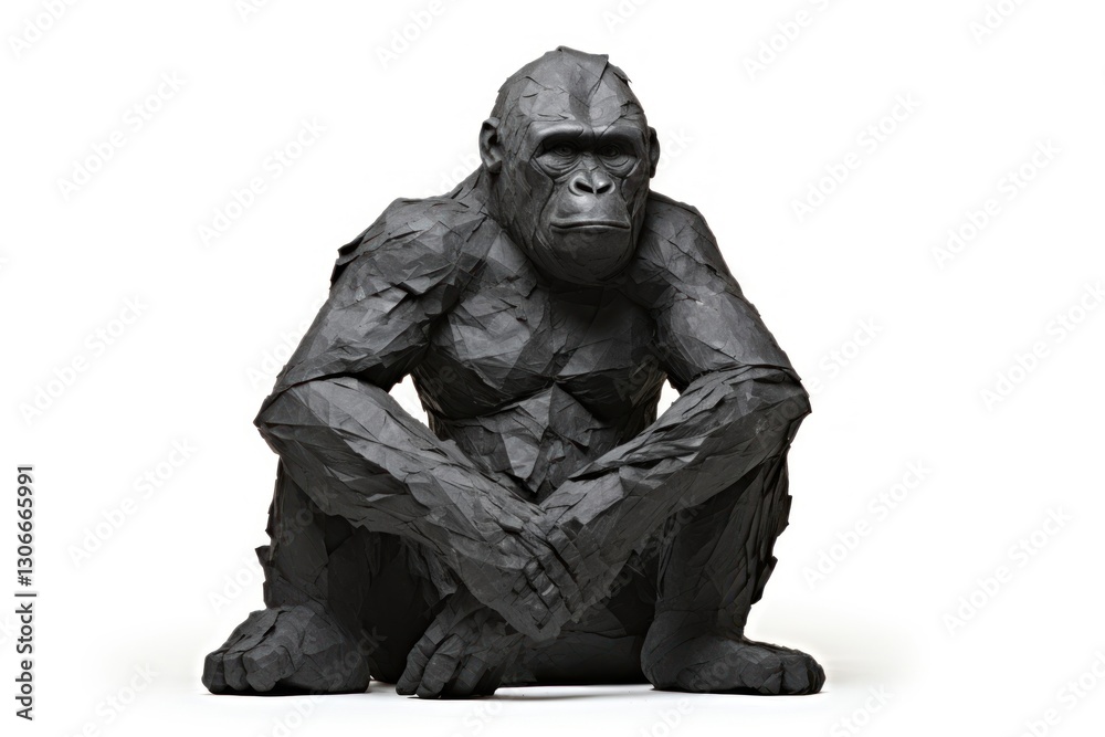 Fototapeta premium Gorilla ape sculpture wildlife.