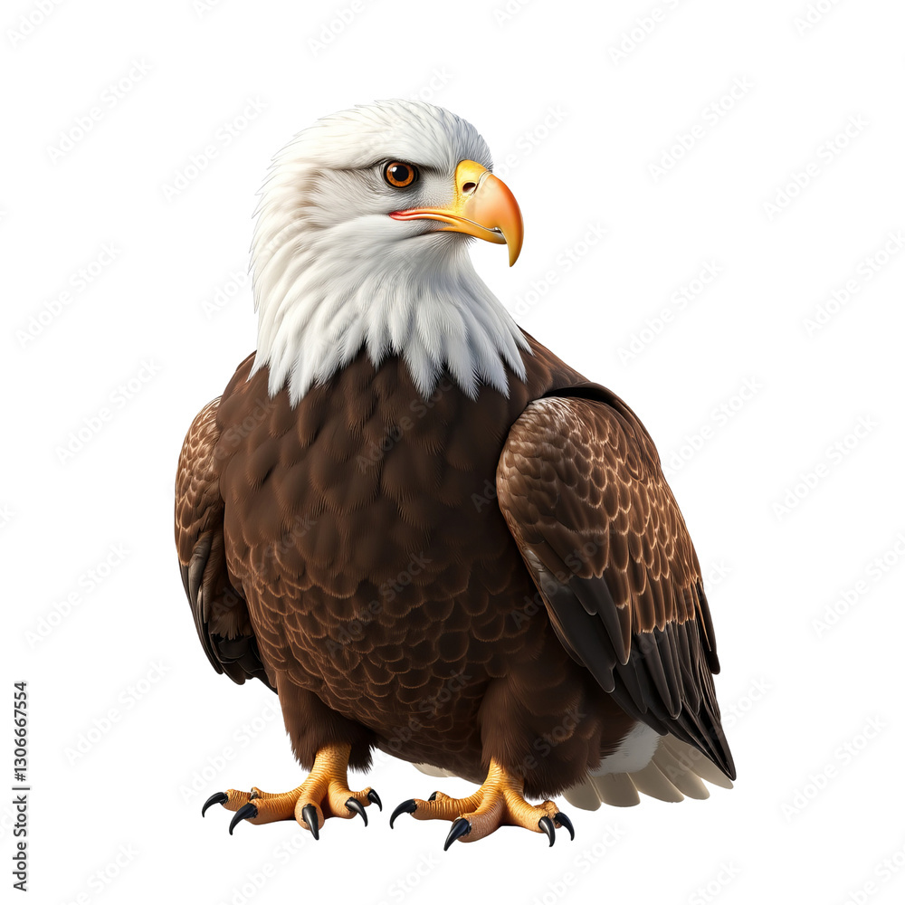 Obraz premium Mature Bald Eagle Perched with Talons Visible