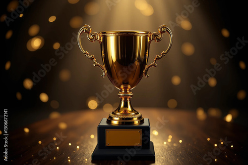 Golden Trophy Cup Symbolizing Achievement and Success in Education Awards
