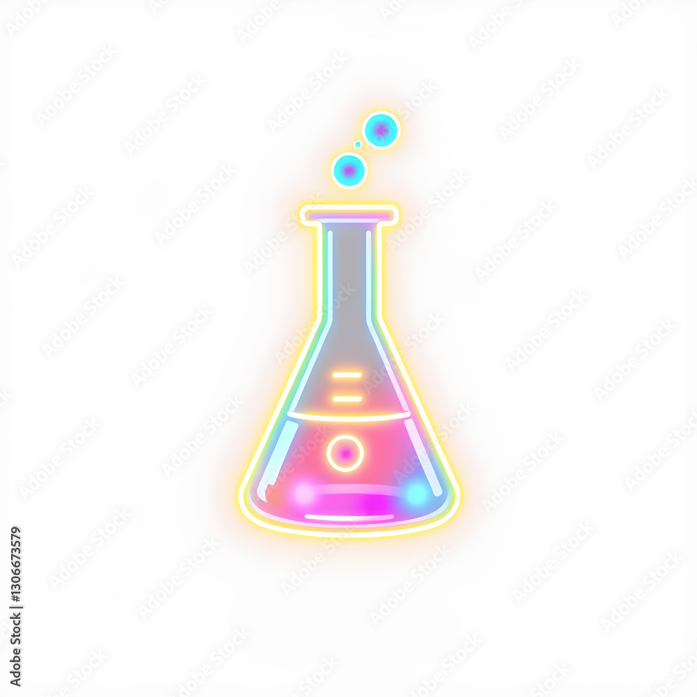 Scientist test tube holographic 3D icon. neon symbol vector illustration isolated on white background. Generative AI Scientist test tube holographic 3D icon. neon symbol vector illustration isolated on white background. Generative AI