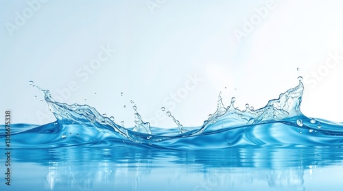 A splash of water on a white background