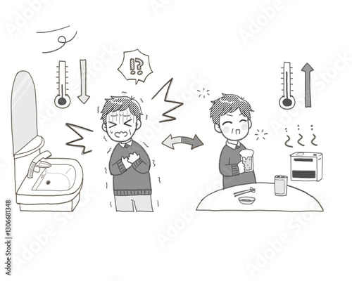 ヒートショックで具合が悪くなる男性