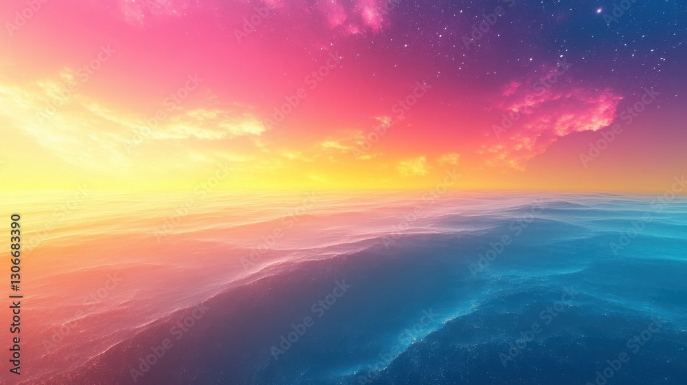 Fototapeta premium a vibrant gradient background with soft transitions between blue pink and yellow hues ideal for creative designs presentations or artistic projects