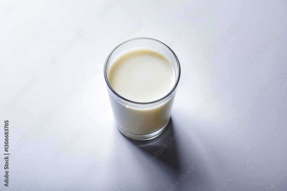Aerial View Milk Glass White Background Isolated Photography - High Resolution Image Stock Photo Aerial View Milk Glass White Background Isolated Photography - High Resolution Image Stock Photo