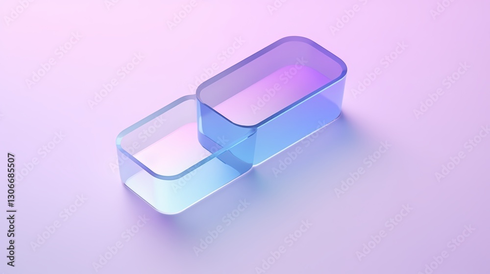 Minimalistic 3D Render of Transparent Rectangular Shapes with Soft Color Gradient on Smooth Surface Transparent glass with gradient colors Minimalistic 3D Render of Transparent Rectangular Shapes with Soft Color Gradient on Smooth Surface Transparent glass with gradient colors
