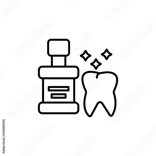 Mouthwash line Icon
