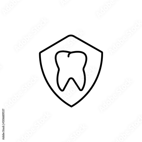 Teeth protection line Icon