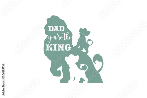 Dad you are the king, Father's Day SVG Typography T Shirt Design