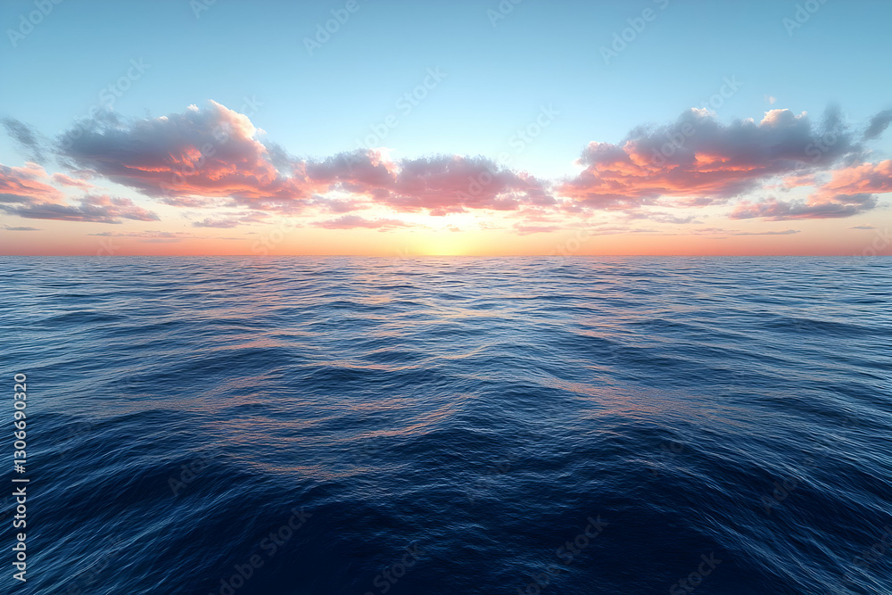 Obraz premium Sunset Over Calm Ocean