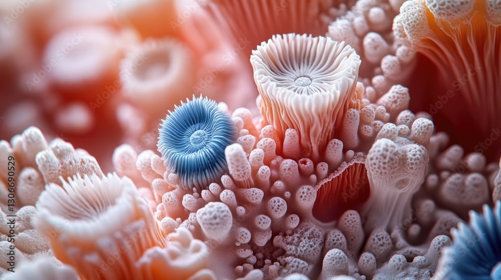 A close up view of biological coral like structures A close up view of biological coral like structures