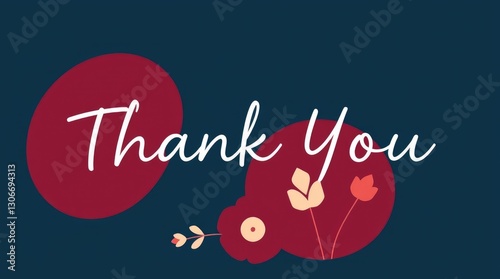 Bright floral elements and elegant typography combine to create a spring-themed thank you message that conveys appreciation and joy. Ideal for various greetings