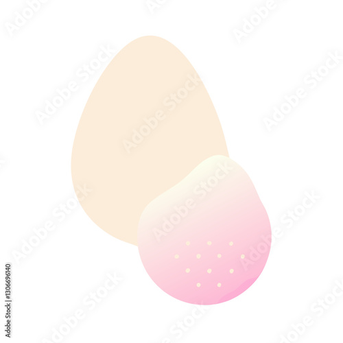 Beauty blender sponge illustration in pastel colors