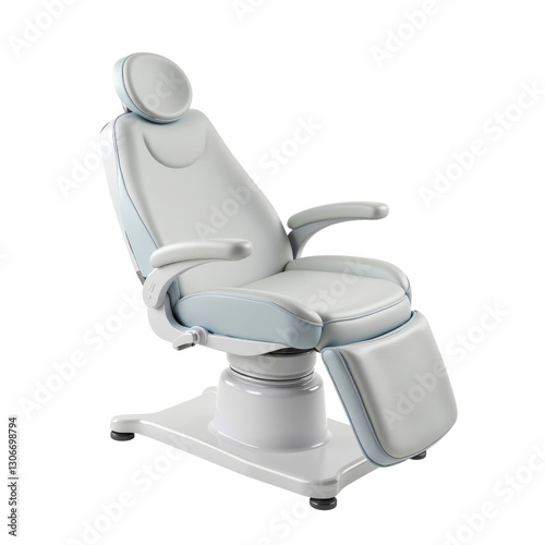 Stylish Medical Spa Treatment Chair with Rounded Headrest and Circular Base
