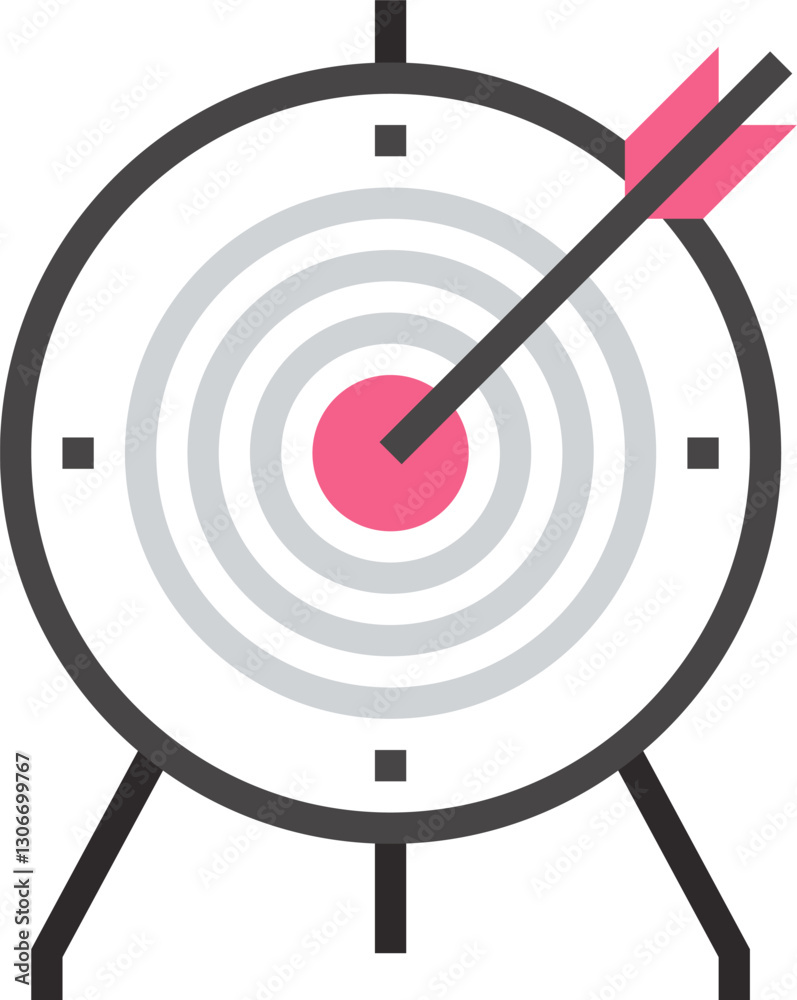 goals flat vector web icon goals flat vector web icon