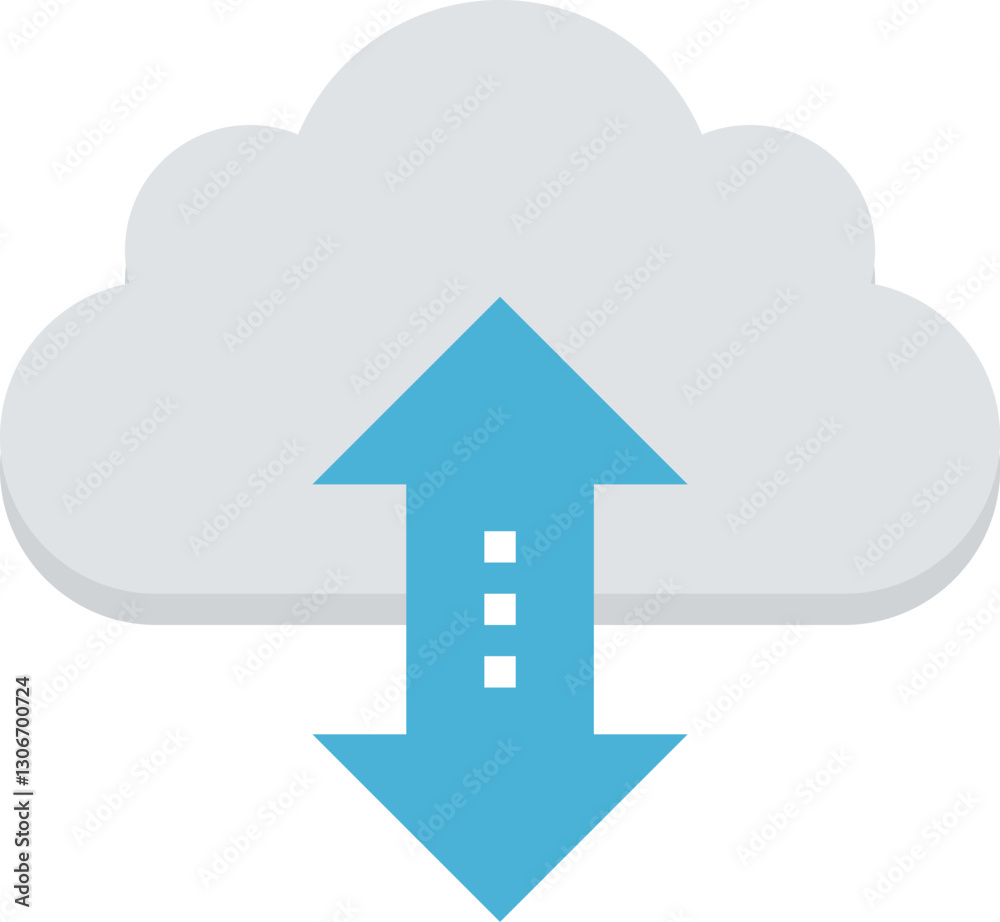 cloud storage flat vector web icon cloud storage flat vector web icon