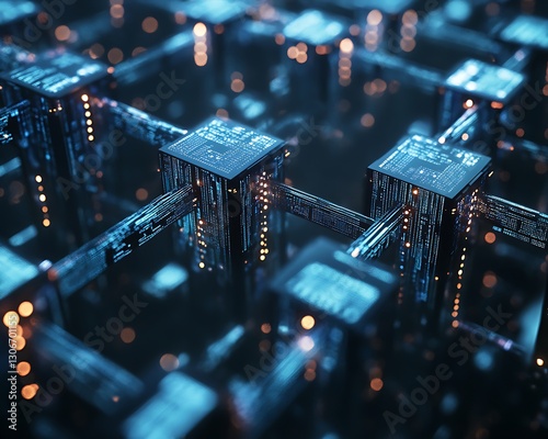 Data Intelligence Structure: A structure made entirely of data and digital nodes powered by AI intelligence