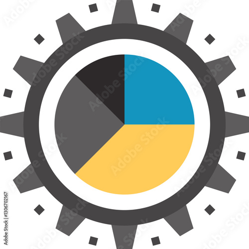 data management flat vector web icon